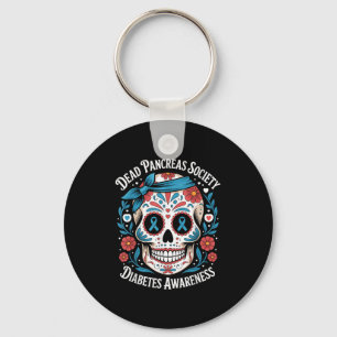 Dead Pancreas Society Shirt Sugar Skull Diabetes A Sleutelhanger