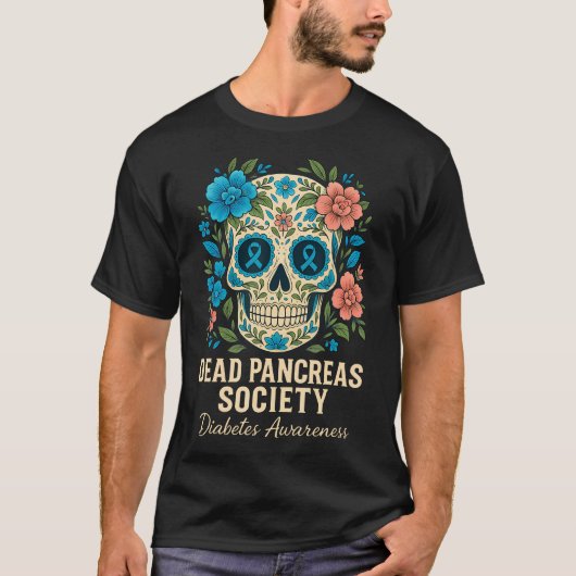 Dead Pancreas Society Sugar Diabetes Awareness Sku T-shirt (Voorkant)