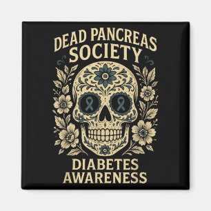 Dead Pancreas Society - Suiker schedel lint ontwer Magneet