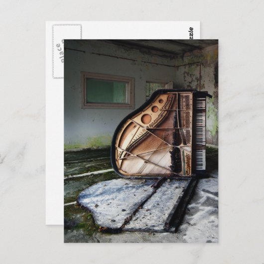 Dead Piano Briefkaart (Voorkant / Achterkant)