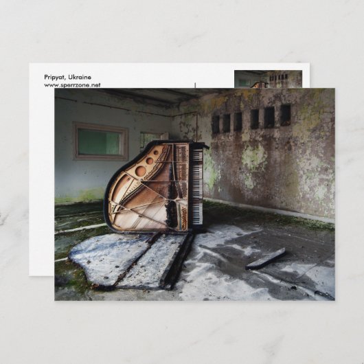 Dead Piano Briefkaart (Voorkant / Achterkant)