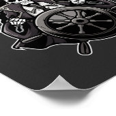 Dead Pirates Halloween Skeleton Pirate Graphic Poster (Hoek)