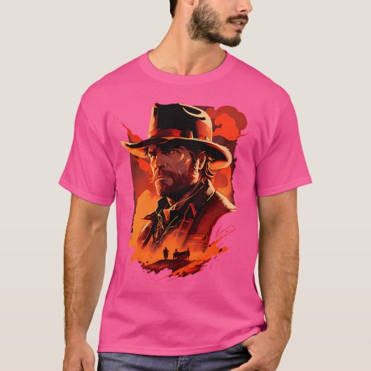 Dead Red Dead John Marston Gaming T-shirt (Voorkant)