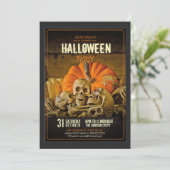 Dead Right Je bent uitgenodigd Halloween Party ID8 Kaart (Staand voorkant)