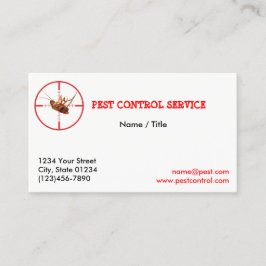 Dead Roach Pest Service 1 Sided Visitekaartje