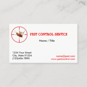 Dead Roach Pest Service 1 Sided Visitekaartje