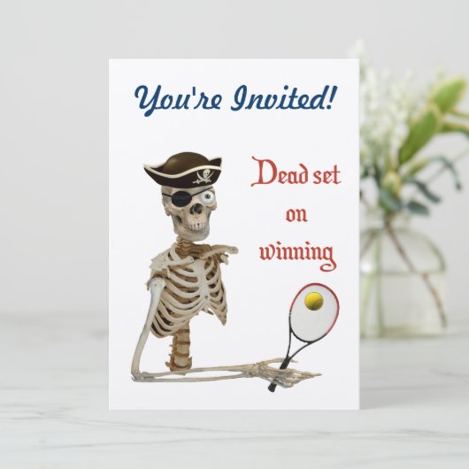 Dead Set Tennis Pirate Kaart (Staand voorkant)