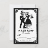 Dead Skeleton Couple Wedding RSVP (Voorkant)