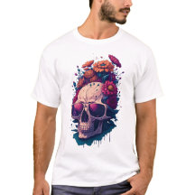 Dead Skull Bloem Kleurrijk V1 T-shirt