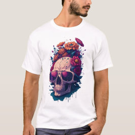 Dead Skull Bloem Kleurrijk V1 T-shirt
