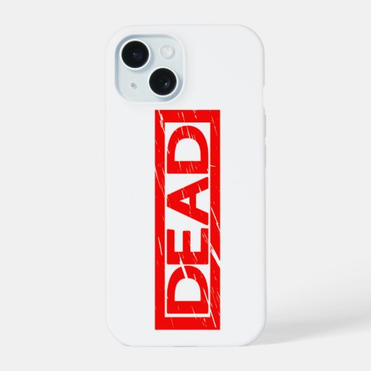 Dead Stamp iPhone 15 Case (Achterkant)