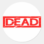 Dead Stamp Ronde Sticker (Voorkant)