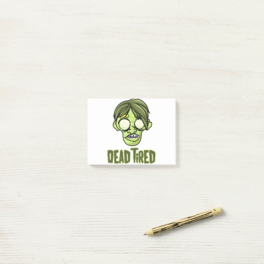 Dead Tired - grappige zombie Post-it® Notes (Op bureau)