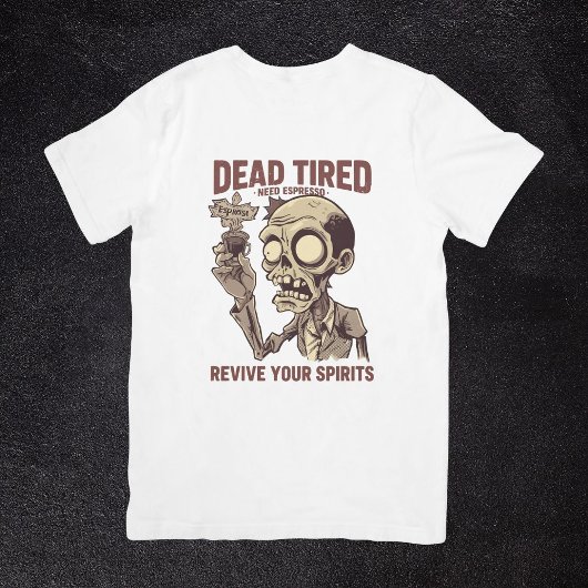 Dead Tired Need Espresso Zombie Halloween Koffie Tri-Blend Shirt
