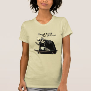 Dead Tired Skater Skeleton T-shirt