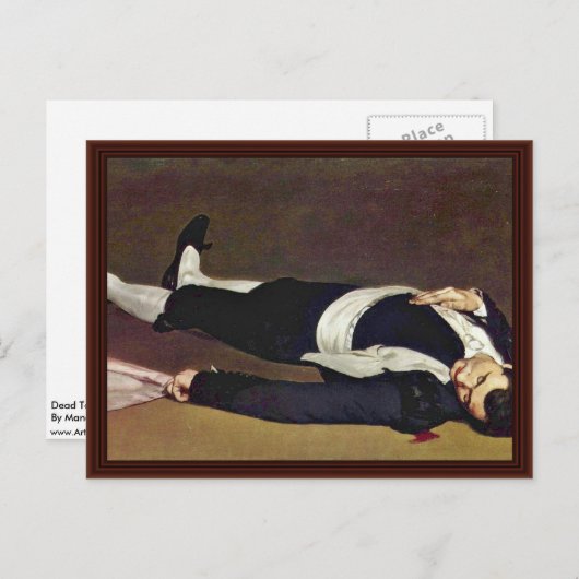 Dead Toreador door Manet Edouard Briefkaart (Voorkant / Achterkant)