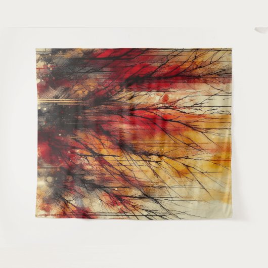 Dead Tree 1 - Waterverf Wandkleed (Voorkant (horizontaal))