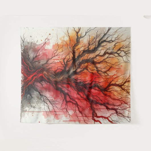 Dead Tree 2 - Waterverf Wandkleed (Voorkant (horizontaal))