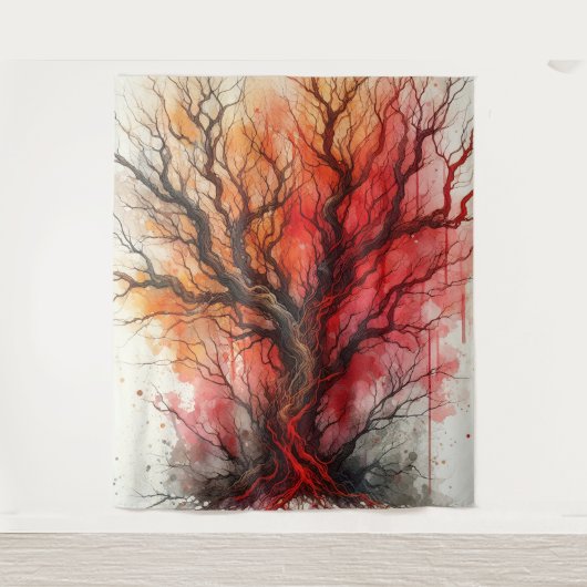 Dead Tree 2 - Waterverf Wandkleed (Voorkant)