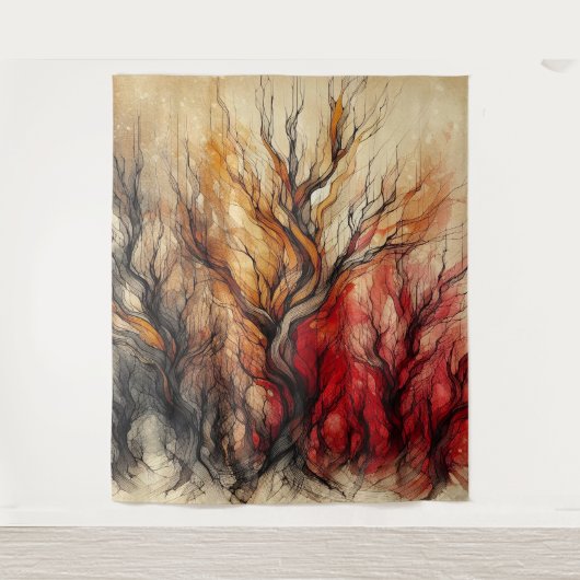Dead Tree 3 - Waterverf Wandkleed (Voorkant)