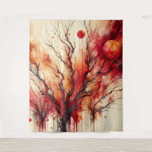 Dead Tree 4 - Waterverf Wandkleed (Voorkant)