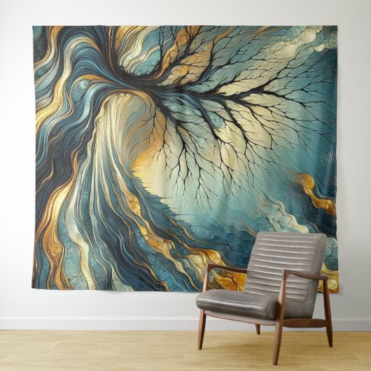 Dead Tree 5 - Waterverf Wandkleed (In Situ (horizontaal))