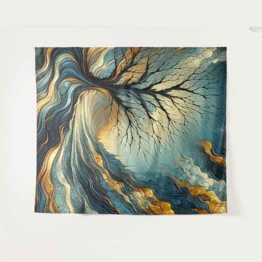 Dead Tree 5 - Waterverf Wandkleed (Voorkant (horizontaal))