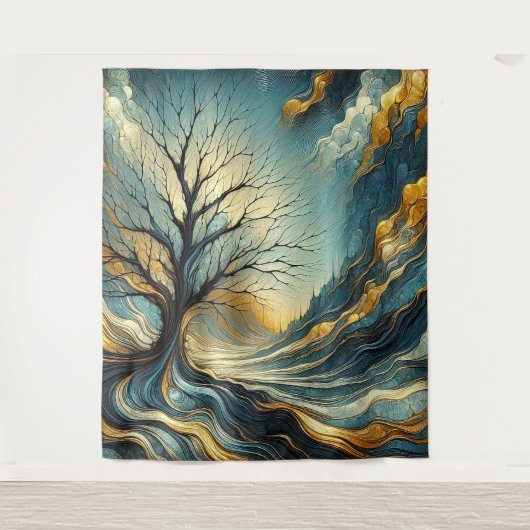 Dead Tree 5 - Waterverf Wandkleed (Voorkant)