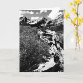 Dead Tree Mountains, zwart en wit, leeg van binnen Kaart (Gele Bloem)