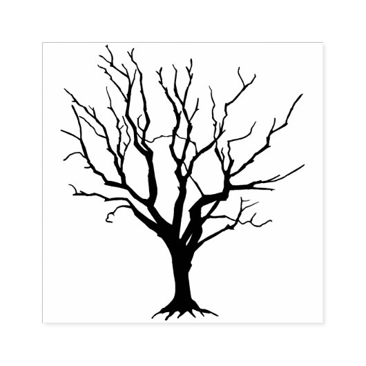 Dead Tree Silhouette Halloween Rubberstempel (Afrduk)