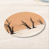 Dead Vlei, Namibia Ronde Kartonnen Onderzetter (Gebogen)