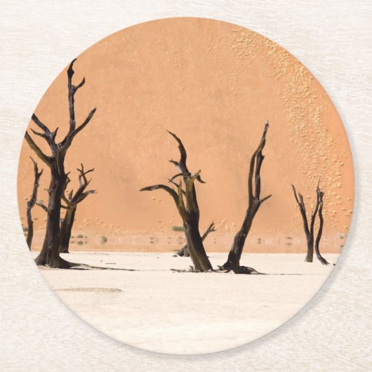 Dead Vlei, Namibia Ronde Kartonnen Onderzetter (Voorkant)