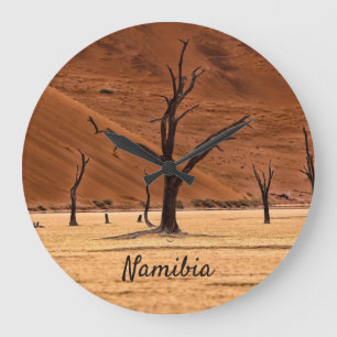 Dead Vlei Namibië landschapsfoto met tekst Grote Klok
