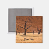 Dead Vlei Namibië landschapsfoto met tekst Magneet (Voorkant / Achterkant)