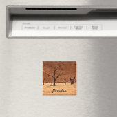 Dead Vlei Namibië landschapsfoto met tekst Magneet (Insitu (Vaatwasser))