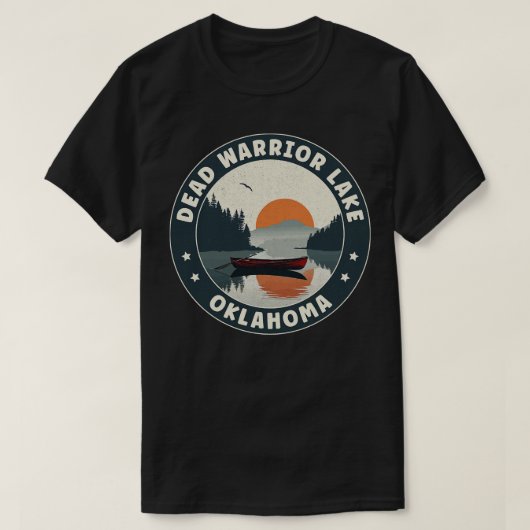 Dead Warrior Lake Oklahoma zonsondergang T-shirt (Design voorkant)