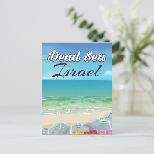 Dead Zee Israel reisposter Briefkaart (Staand voorkant)