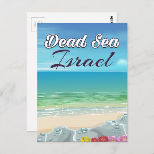 Dead Zee Israel reisposter Briefkaart (Voorkant / Achterkant)