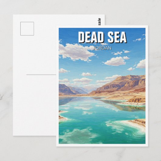 Dead Zee Jordan Travel Briefkaart (Voorkant / Achterkant)