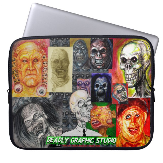 DEADAAL GRAPHIC ART ELECTRONICS LAPTOP BAG SLEEVE (Voorkant)