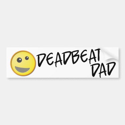 Deadbeat Pa Bumpersticker (Voorkant)