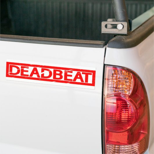 Deadbeat Stamp Bumpersticker (Op Truck)
