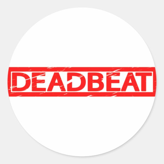 Deadbeat Stamp Ronde Sticker (Voorkant)