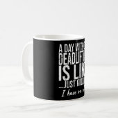 Deadhet grappige sportgeschenk koffiemok (Voorkant links)