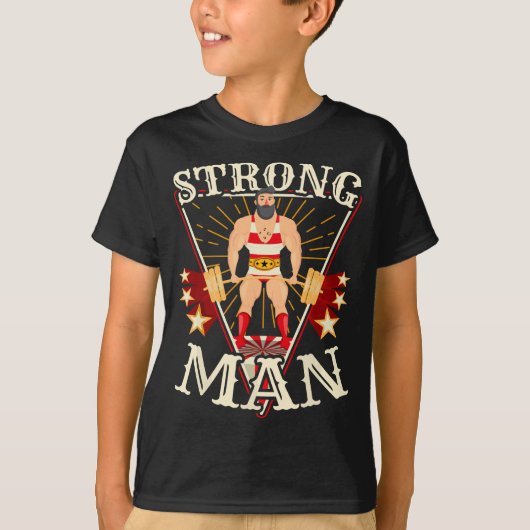 Deadlif -  Circus Strongman Kostuum T-shirt (Voorkant)