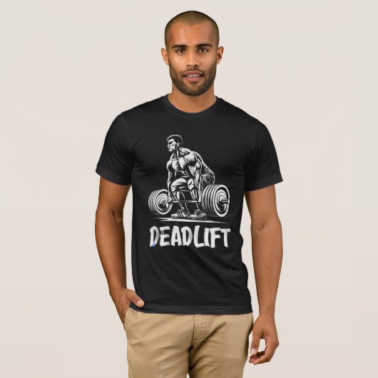 Deadlift Beast Gym T-shirt – Powerlifting, Workout (Voorkant volledig)