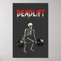 Deadlift Bodybuilding Skeleton -Lifting Humor- Gym