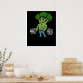 Deadlift Broccoli Gym Fitness Gift Bodybuilding Poster (Keuken)