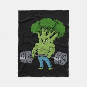 Deadlift Broccoli Gym Fitness Motivatie Bodybuild Fleece Deken