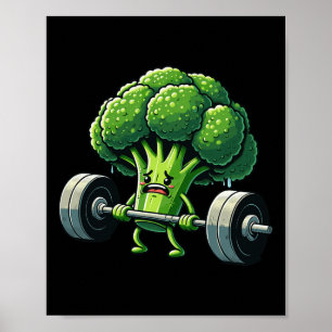 Deadlift Broccoli Gym Fitness Motivatie Bodybuild Poster